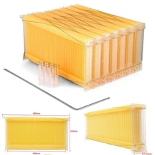 7x Auto Bee Frames Honey Plastic Beehive Frames for Brood Beekeeping Box House