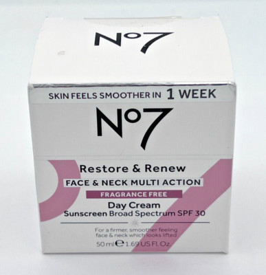 No7 RESTORE & RENEW FACE & NECK MULTI ACTION - DAY CREAM  SPF 30.(5964)