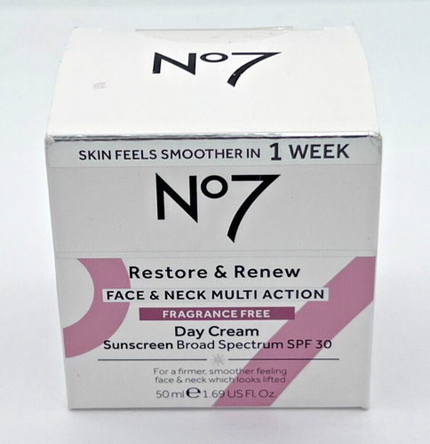 No7 RESTORE & RENEW FACE & NECK MULTI ACTION - DAY CREAM SPF 30.(5964)