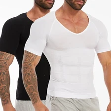 Men Body Shaper Slimming Shirt Compression Elastic Slimming Shapewear Tank Tops