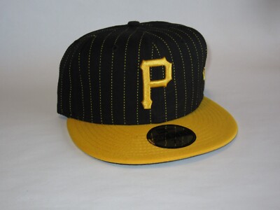 Pittsburgh Pirates T-Stripe Black/Yellow New Era 59Fifty Hat 7 1/4