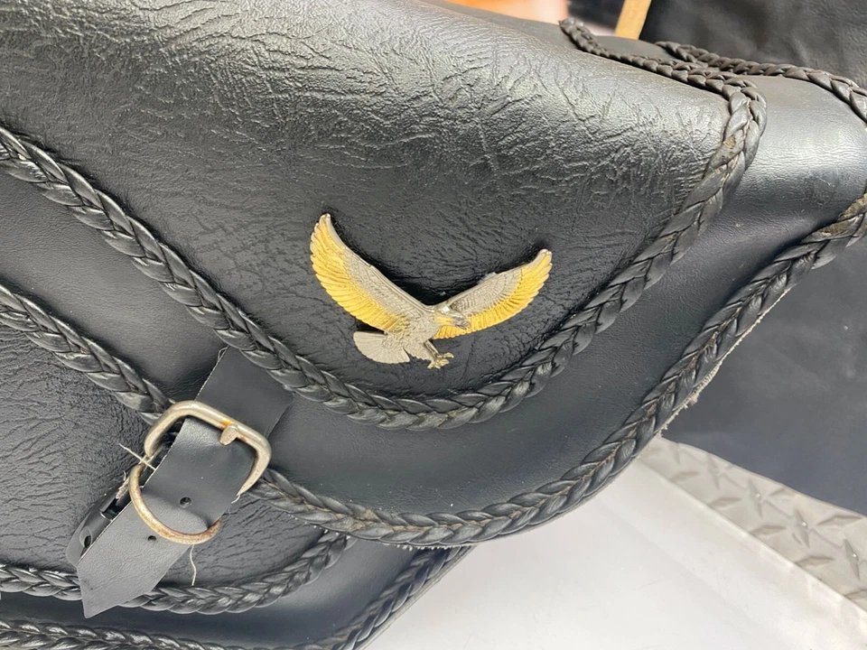 🔥Alforjas de cuero Harley Eagle Honda Yamaha Suzuki🔥 Foto 4 de 4