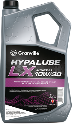 Granville 0081 Hypalube 10W/30 Mineral Engine Oil Trade 5 Litre Pack