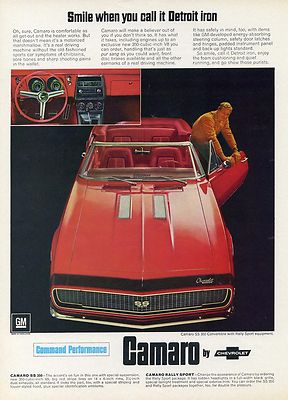 1967 Chevrolet Camaro smile | 24 x 36 INCH POSTER | sports car | eBay