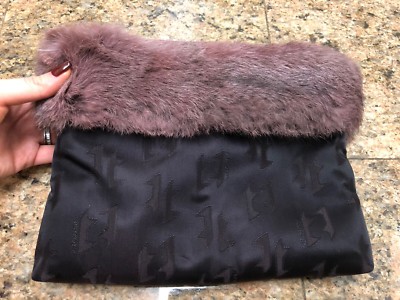  a.testoni Satin Fur Bag