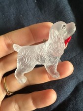 Acrylic Glass-Look Vintage Spaniel Dog Christmas Ornament
