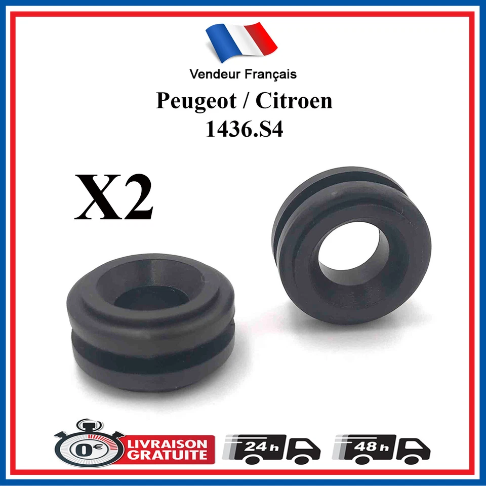 X2 Silent Bloc Inferieur Boite à Air prévu pour Berlingo C2 C3 C4 1.6 hdi 1436N9 - Photo 2/4
