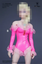 SATOYS 1:6 SA021B Pink Elastic Jumpsuit Clothes For 12" Female PH TBL Figure Toy