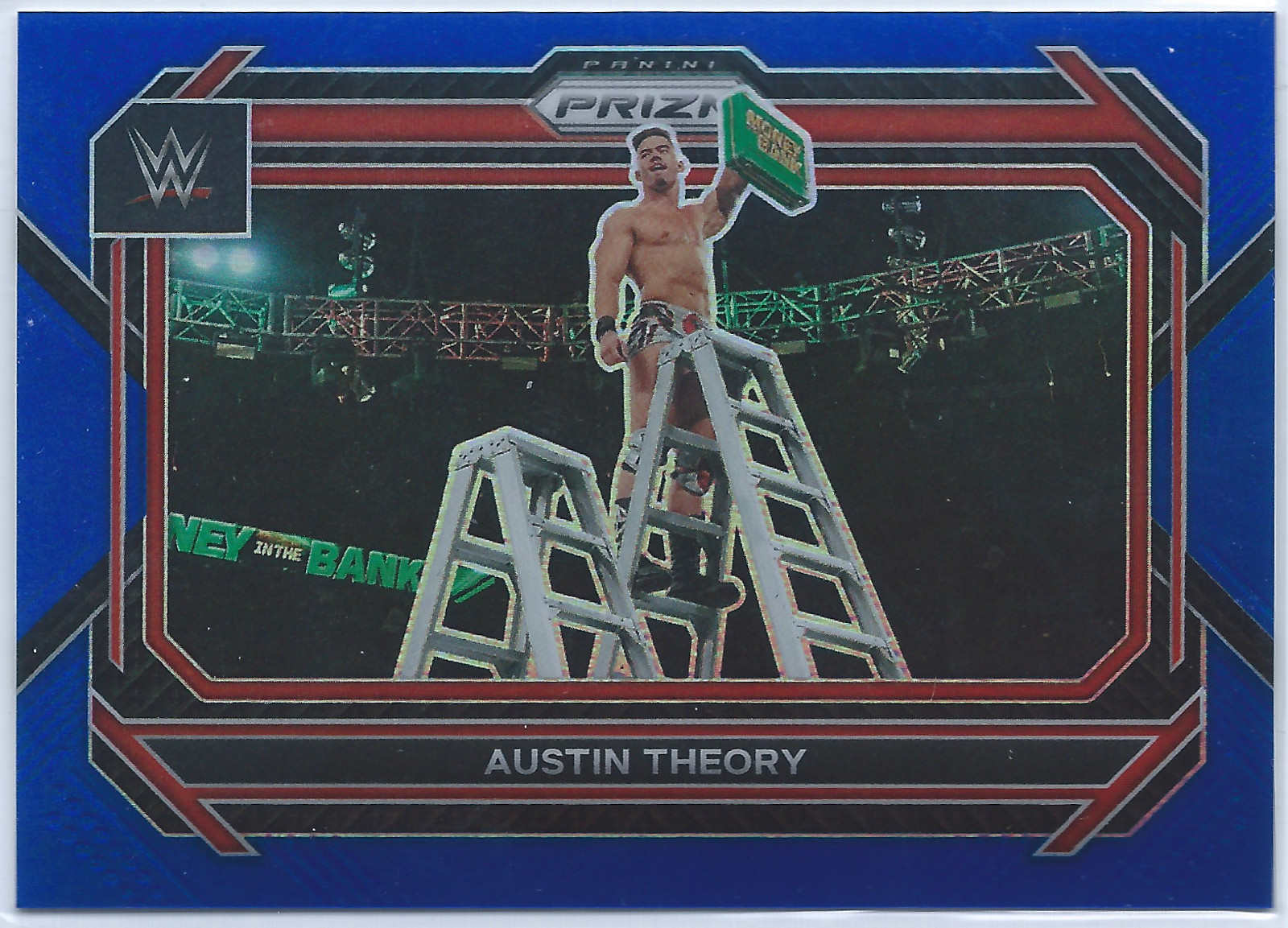 2023 Panini Prizm WWE Prizms Blue #96 Austin Theory /199