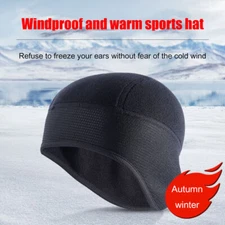Men's Skull Cap Winter Cycling Cap Windproof Fleece Thermal Hat Helmet Liner Cap