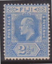 (F264-19) 1906 Fiji 2 1/2d blue Edward VII stamp MH (S)