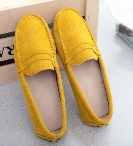 Women‘s Slip Loafers pumps on Moccasins leather Suede Ladies Shoes Flats Driving - Bild 25 von 27