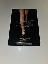 Honey Birdette Louise Ivory Stockings Luxury Thigh High Suspender size L NWT