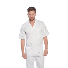 Portwest Mens Bakers Short Sleeve Shirt White M