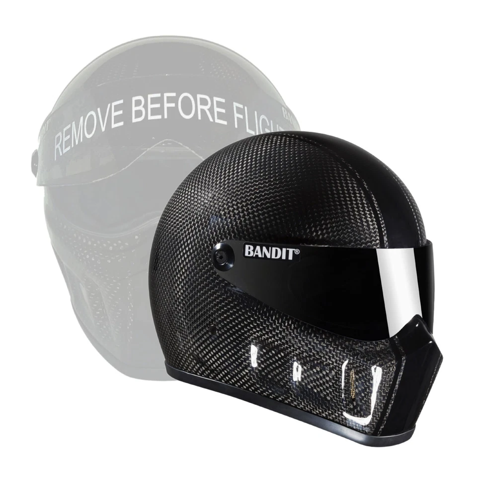 Bandit Motorradhelm Super Street II 2 Echt Carbon Streetfighter Race Lackierung - Bild 2 von 4