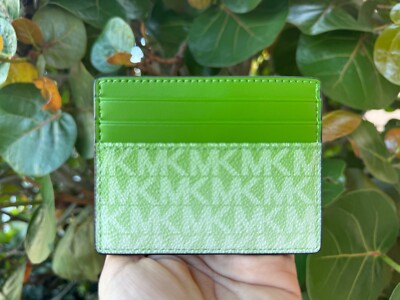 MICHAEL KORS JET SET COPPER CARD HOLDER WALLET OMBRE MK JUNGLE