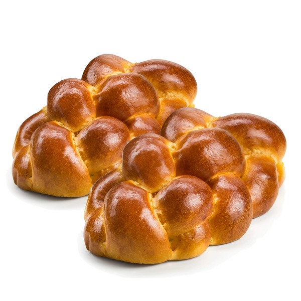 Paquete de 2 panes tradicionales kosher de 15 onzas de jalá Stern para vacaciones de Shabat