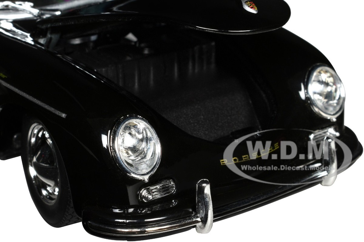 PORSCHE 356A SPEEDSTER SOFT TOP BLACK 1/24 DIECAST MODEL CAR BY