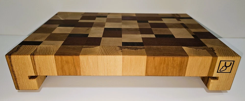 Bloque de carnicero Guttman Elite Chef End Grian con bandeja de acero inoxidable Foto 2 de 4