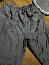 VTG Women Parachute Pants Black Size Large