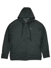 Eddie Bauer Mens Black Resolution Tech Full Zip Hoodie Sweatshirt