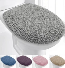Soft Cozy Plush Chenille Toilet Seat Cover