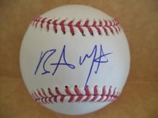 BRETT MARTIN TEXAS RANGERS SIGNED AUTOGRAPHED M.L. BASEBALL W/COA