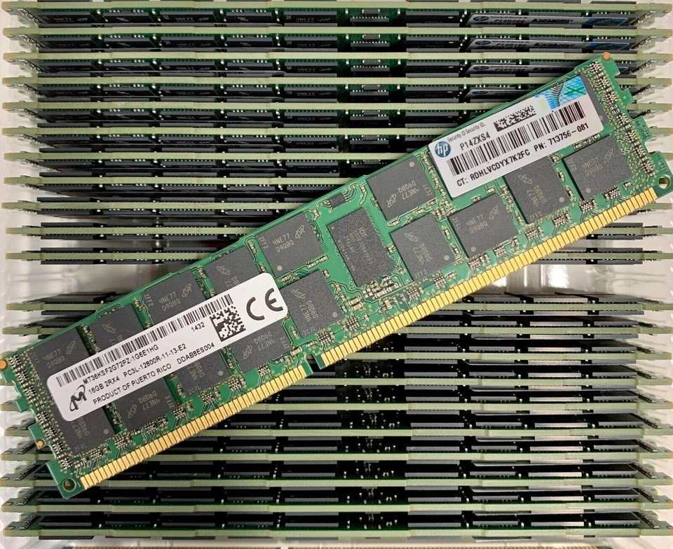 LOT RAM mémoire 32Go (2x16Go) DDR3 PC3-12800R 1600MHZ ECC pour serveur - Photo 4/4