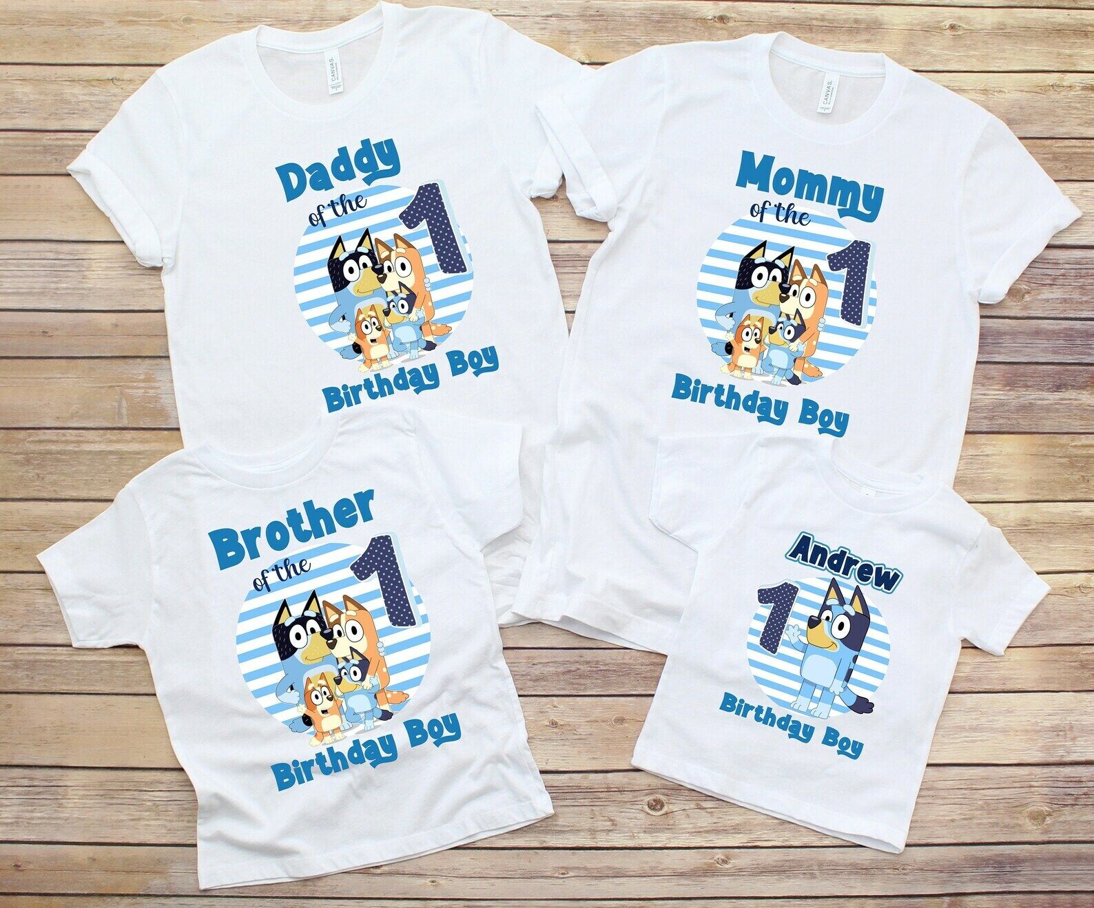 Customized Bluey Birthday Shirts