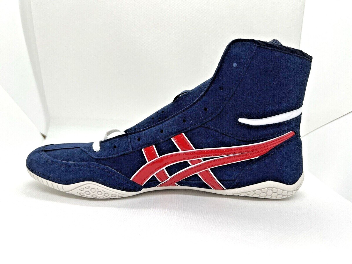 asics Boxing Wrestling Shoes Navy Red Line White NEW EX-EO TWR900