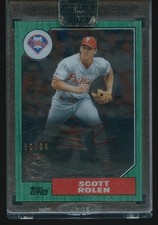 Scott Rolen 2022 Clearly Authentic 1987 Topps Baseball Green Auto #87TBA-SR /99