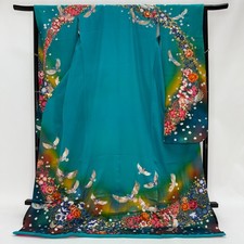 Furisode Color Uchikake honfurisode hikifurisode M size Japanese Kimono 4935