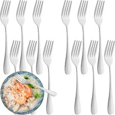 12 Piece Dinner Forks Set, Food-Grade Stainless Steel Forks Silverware, Cutlery