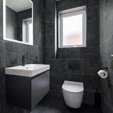 DARK GREY 300X600 CONCRETE STONE EFFECT CERAMIC WALL TILES MATT PALLET LOT UK