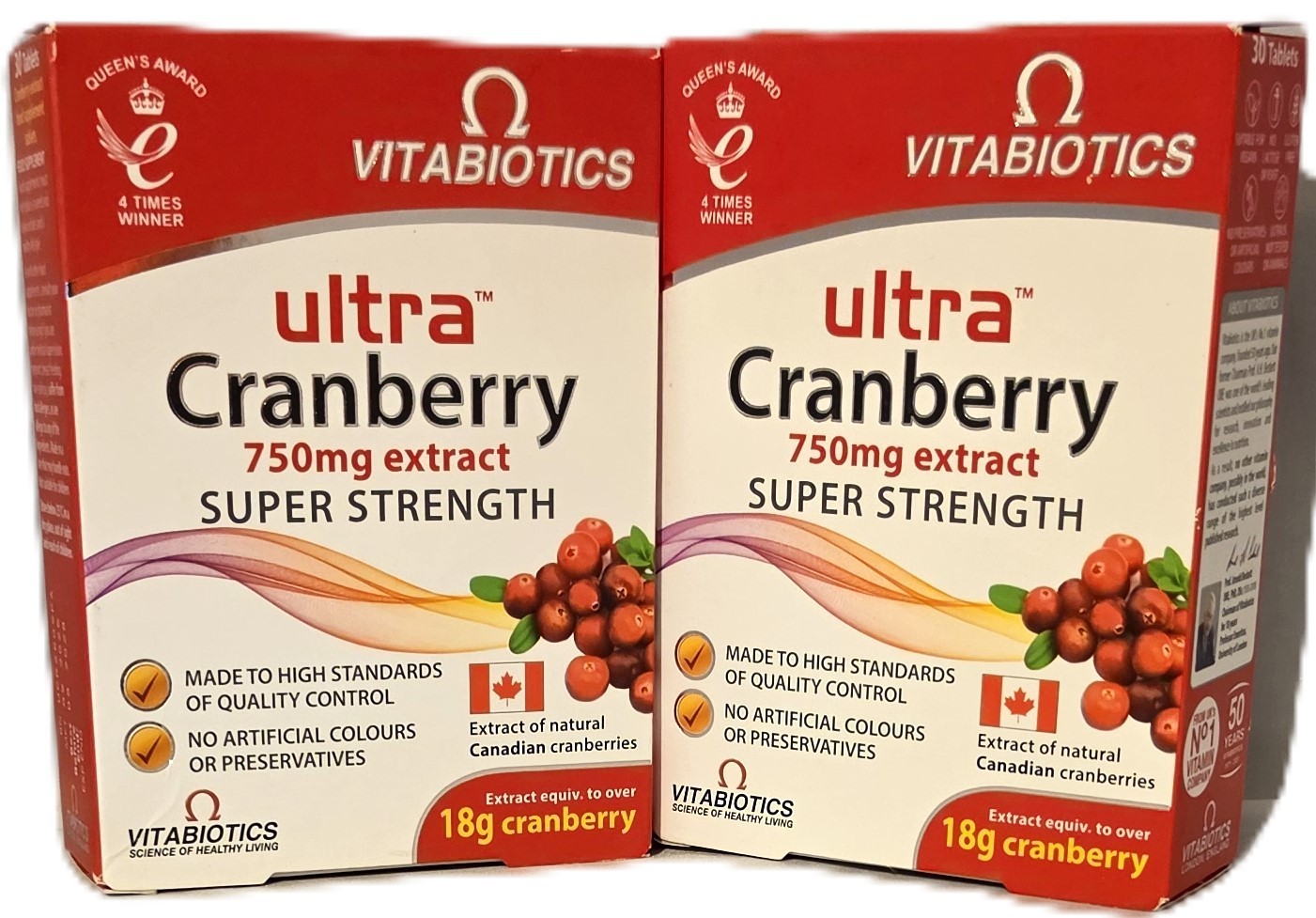 2x Vitabiotics Ultra Cranberry 750mg Extract Super Strength 30 Tablets - Image 14