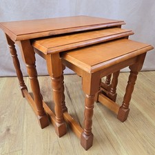 Nest of 3 Wooden Side Tables – Ideal Upcycling or Refinishing Project