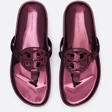 Tory Burch Miller Cloud Metallic Merlot Size: 7
