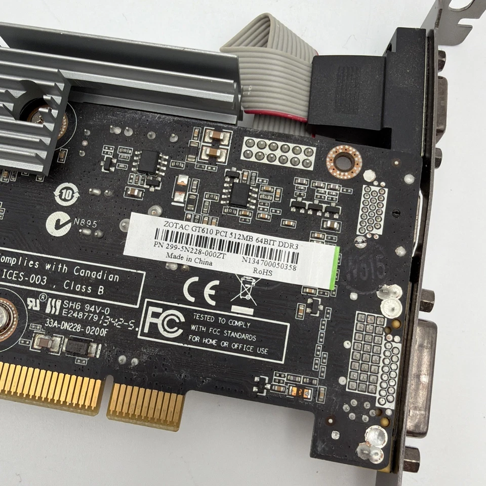 Zotac Nvidia GeForce GT 610 512MB 64BIT GDDR3 PCI Graphics Card ZT-60604 - Image 4 of 4