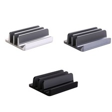 2 in 1 Design Vertical Laptop Stand Space-Saving 2 Slot Desktop Phones Holder