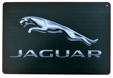 Jaguar Logo Tin Sign Xke Xk 120 150 Vanden Plas Drophead Monaco Leyland W51364