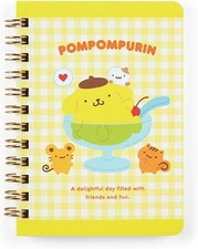 Sanrio Pompompurin B7 Ring Notebook 60 Sheets Double Ring Japan