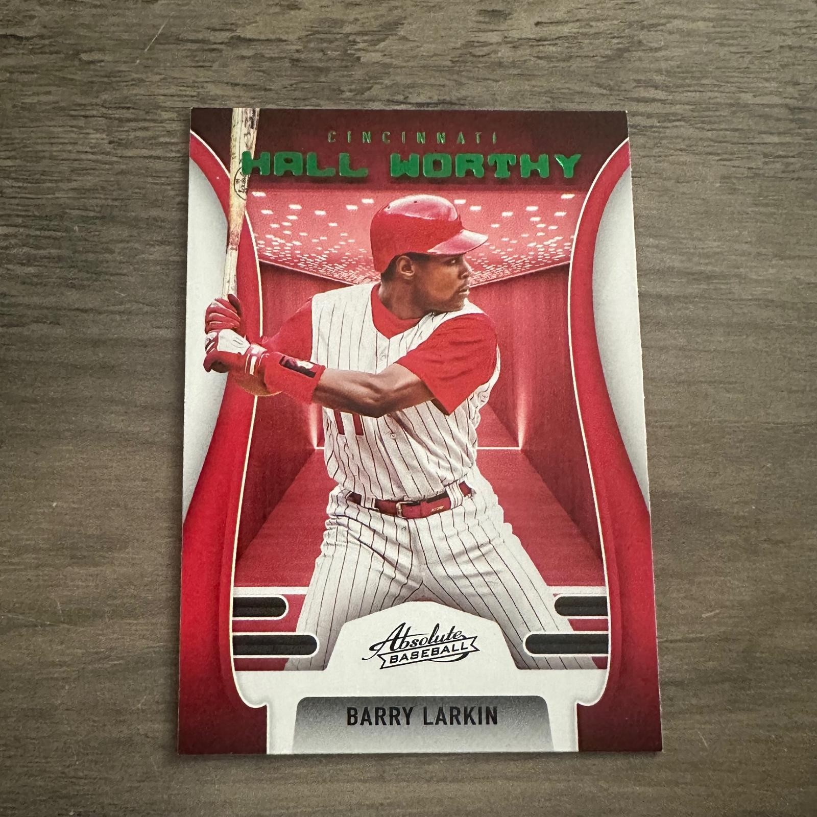 Barry Larkin #HW-11 2022 Panini Absolute Hall Worthy Green Reds