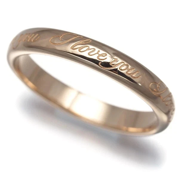 Tiffany & Co. Band Rings without Stone Rose Gold Fine Rings for