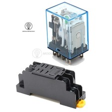Relay LY2NJ DC12V Small Coil Power Relay 10A 8PIN Coil DPDT With Socket Base