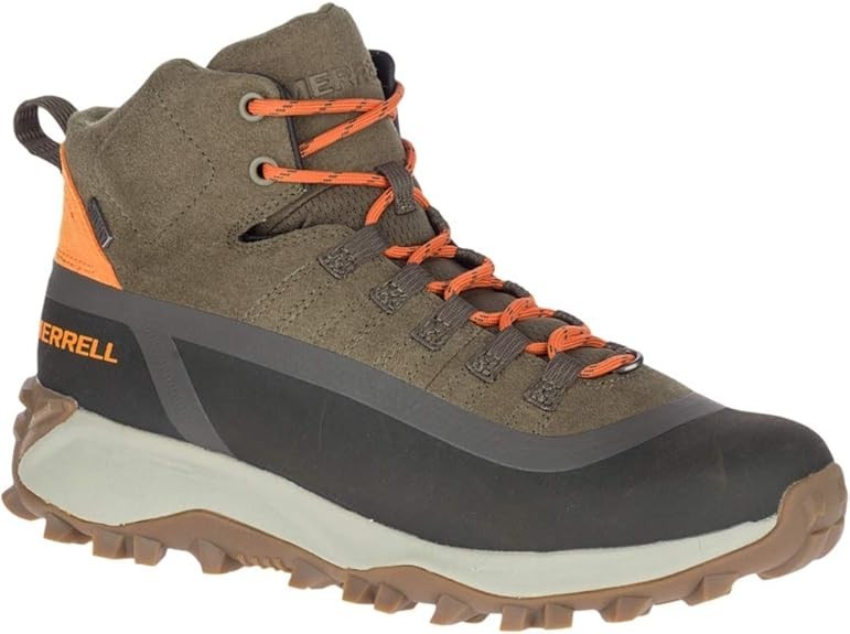 Stivali da neve Merrell uomo Thermosnowdrift Mid Shell impermeabili oliva taglia 8 5