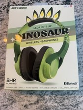 Art  Sound LED Light Up Dinosaur Wireless Headphones
