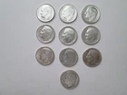 Lot of 10 U.S. 1950's & 1960's Roosevelt Dimes 90% Silver Coin Lot
