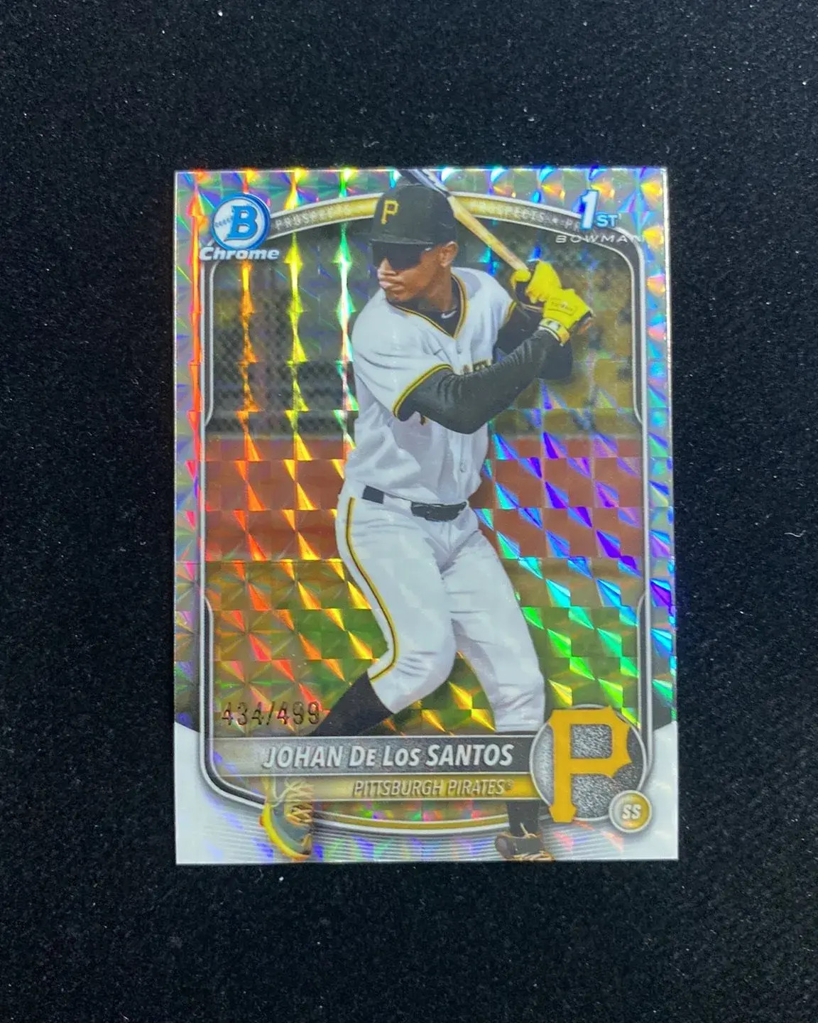 2025 Topps Bowman Chrome Johan De Los Santos 1st #BCP-163 Geometric /499 QI95