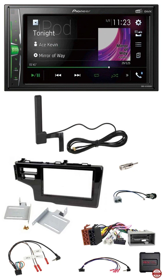 Pioneer MP3 DAB Lenkrad 2DIN Bluetooth Autoradio für Honda Jazz Fit 2013-2015 sc - Bild 1 von 4