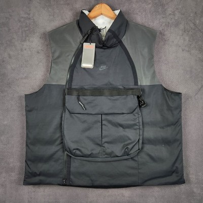 Nike Tech Pack Therma Fit Vest Mens XL Black Zip Front Insulated DD6636 010 NEW